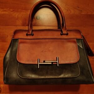 Hema Bags Travel Satchel Brown And Dark Gray Pre Owned